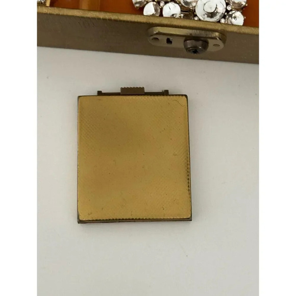 Vintage Small Gold Metal Frame Twofold Goldtone Picture Frame Nursery Decor - Picture 2 of 9